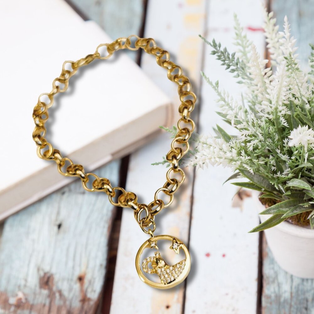 Aries Zodiac Sign Charm Bracelet